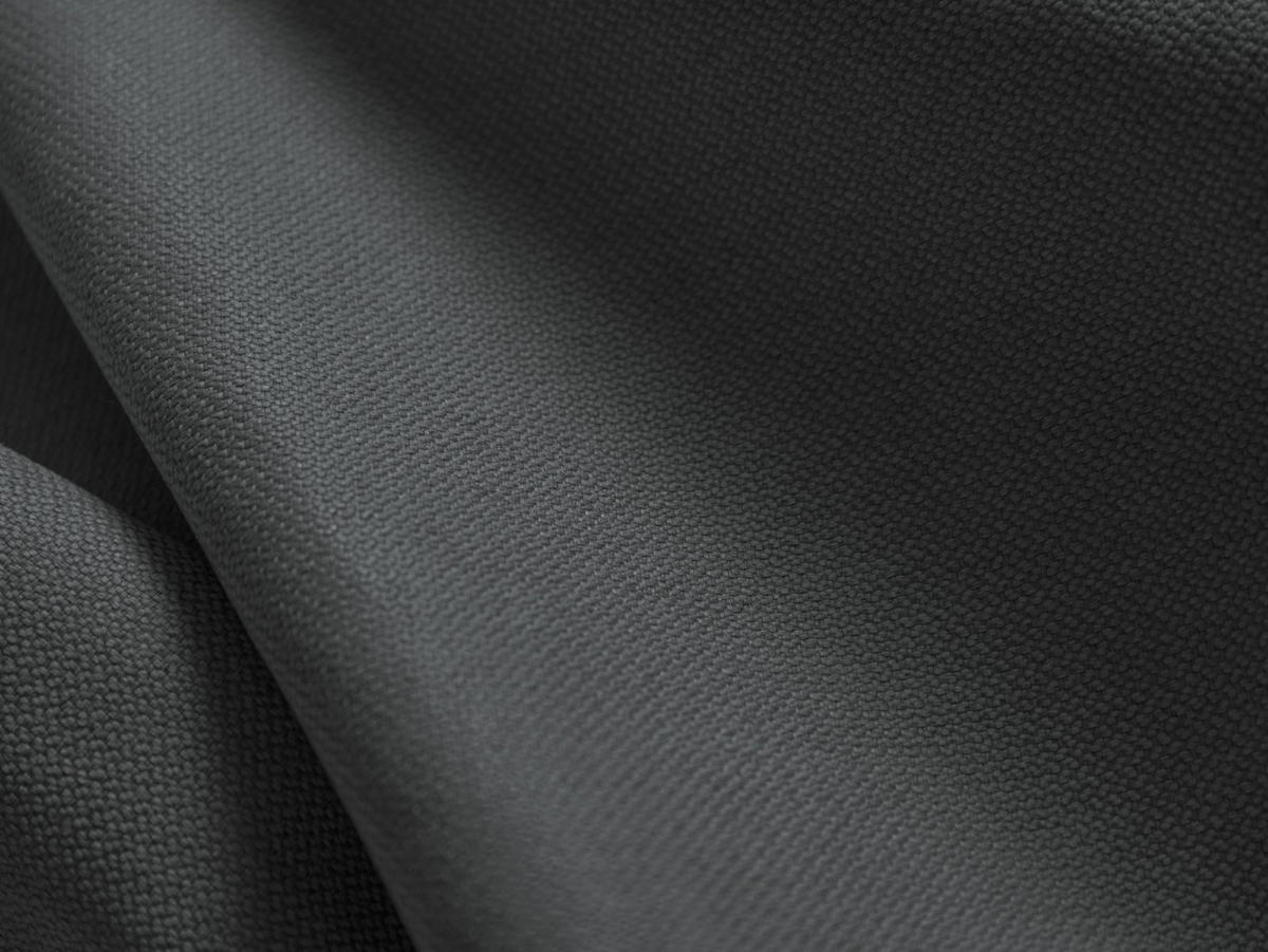 AUSKLAPPBARES-ECKSOFA rechts Caro aus strukturiertem Stoff dunkelgrau 5 Sitzplätze - Dunkelgrau, Textil (187/247cm) - Micadoni
