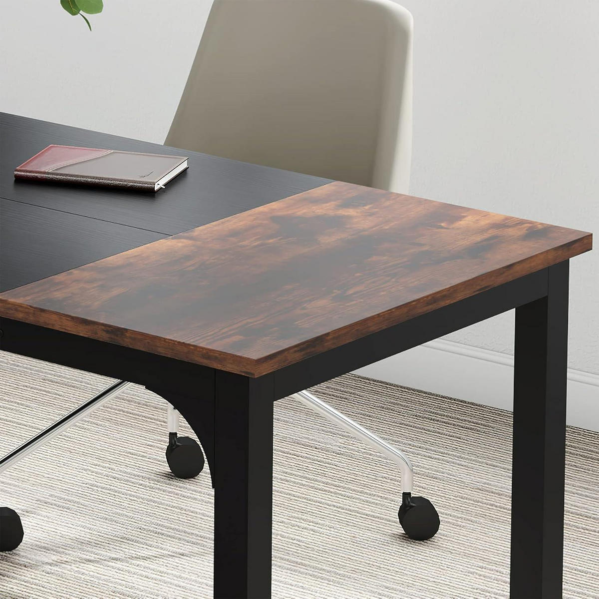 SCHREIBTISCH 160 x 80 cm Rustikales Braun/Schwarz - Multicolor, Holzwerkstoff (80/160/75cm)