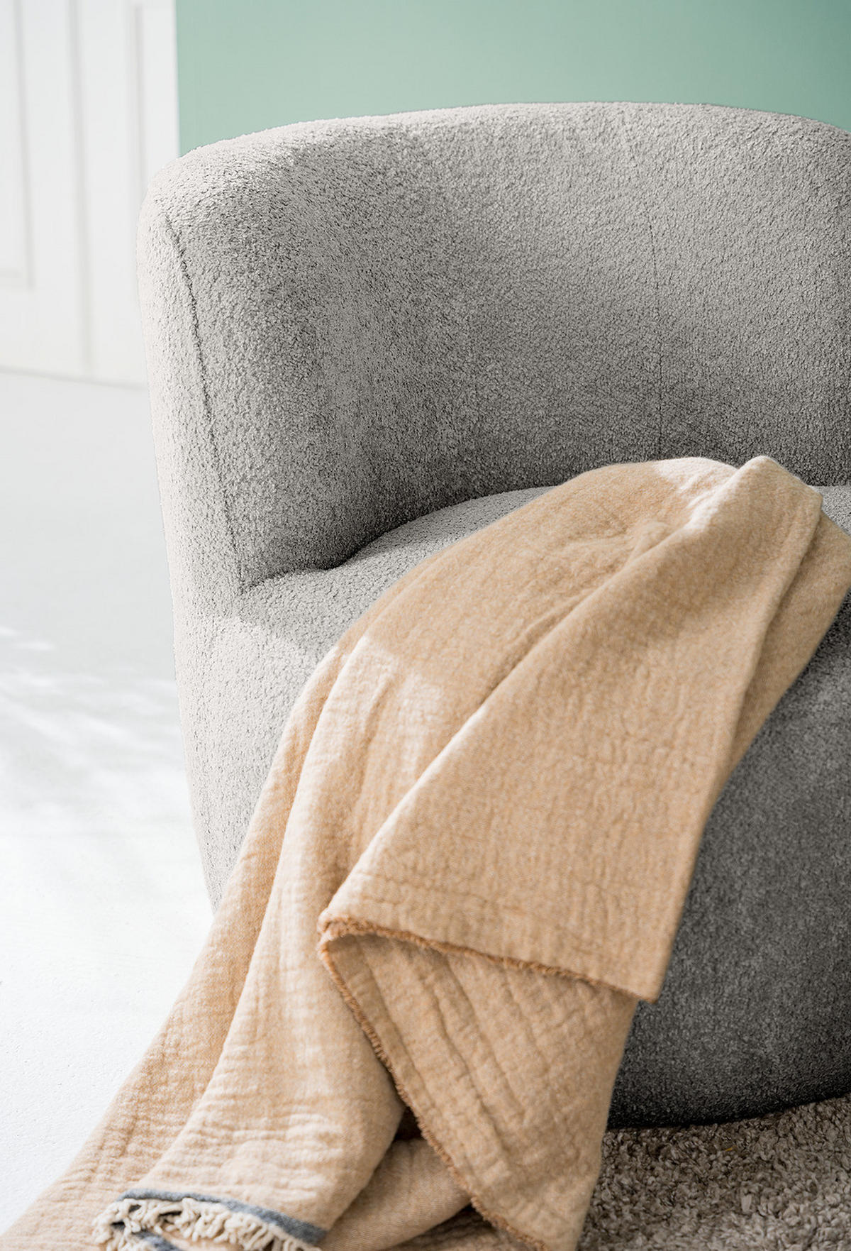 SESSEL - Schwarz/Grau, Kunststoff/Textil (78/75/84cm) - home24