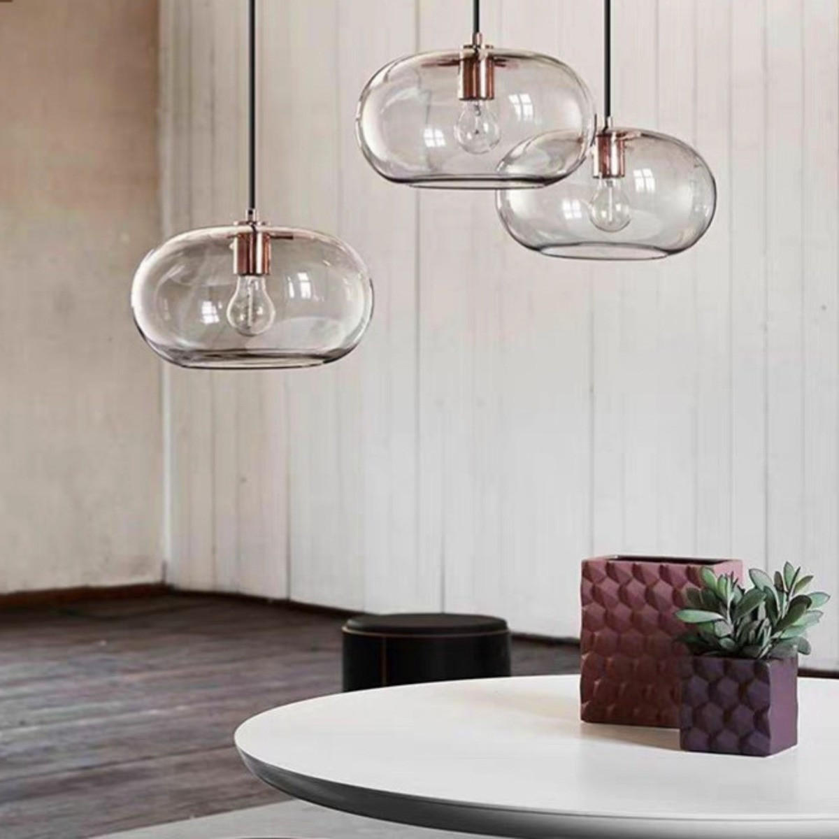 LED-HÄNGELEUCHTE Transparent 4W 30/30/15-150 cm - Transparent, Glas (30/30/15cm) - Authentics