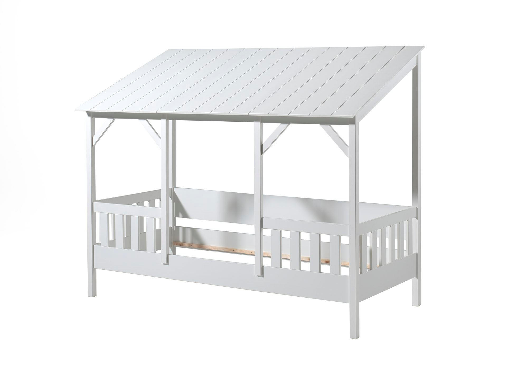 HAUSBETT Kat 214x174x105 aus MDF+Massivholz in Weiß - Weiß, Holzwerkstoff (90/200cm) - 58aufmkessel