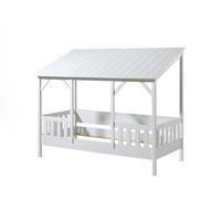 HAUSBETT Kat 214x174x105 aus MDF+Massivholz in Weiß - Weiß, Holzwerkstoff (90/200cm) - 58aufmkessel