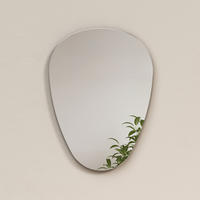 WANDSPIEGEL Asymmetrisch Umweltspiegel 70/50/2,5 cm - Weiß, Glas (50/2.4/70cm) - EMKE