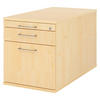 ROLLCONTAINER - mit Hängeregistratur 80/42,8/51,2 cm in Ahornfarben Bügelgriff (Metall) - Ahornfarben, Holzwerkstoff (42.8/51.2/80cm) - bümö