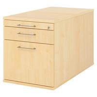 ROLLCONTAINER - mit Hängeregistratur 80/42,8/51,2 cm in Ahornfarben Bügelgriff (Metall) - Ahornfarben, Holzwerkstoff (42.8/51.2/80cm) - bümö