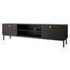 TV-LOWBOARD Nutero 2KW - Goldfarben/Schwarz, Holzwerkstoff/Metall (180/48/35cm) - MIRJAN24