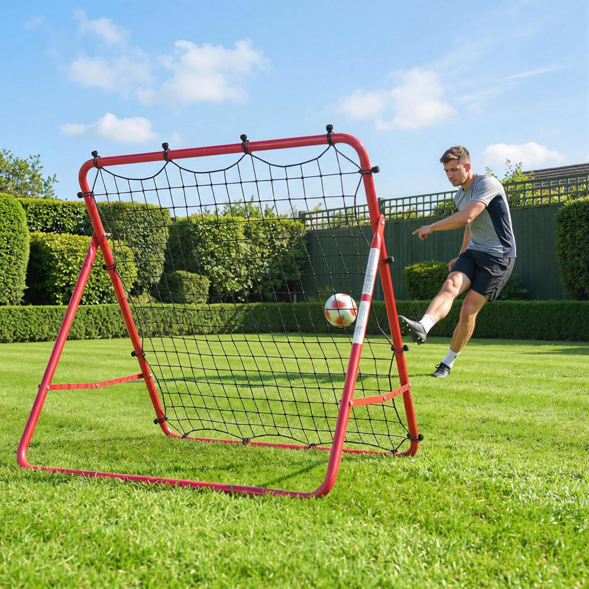 REBOUNDER DE-18606 5-fach verstellbarer Winkel Rot - Rot, Metall (72/103cm) - ComfortXL