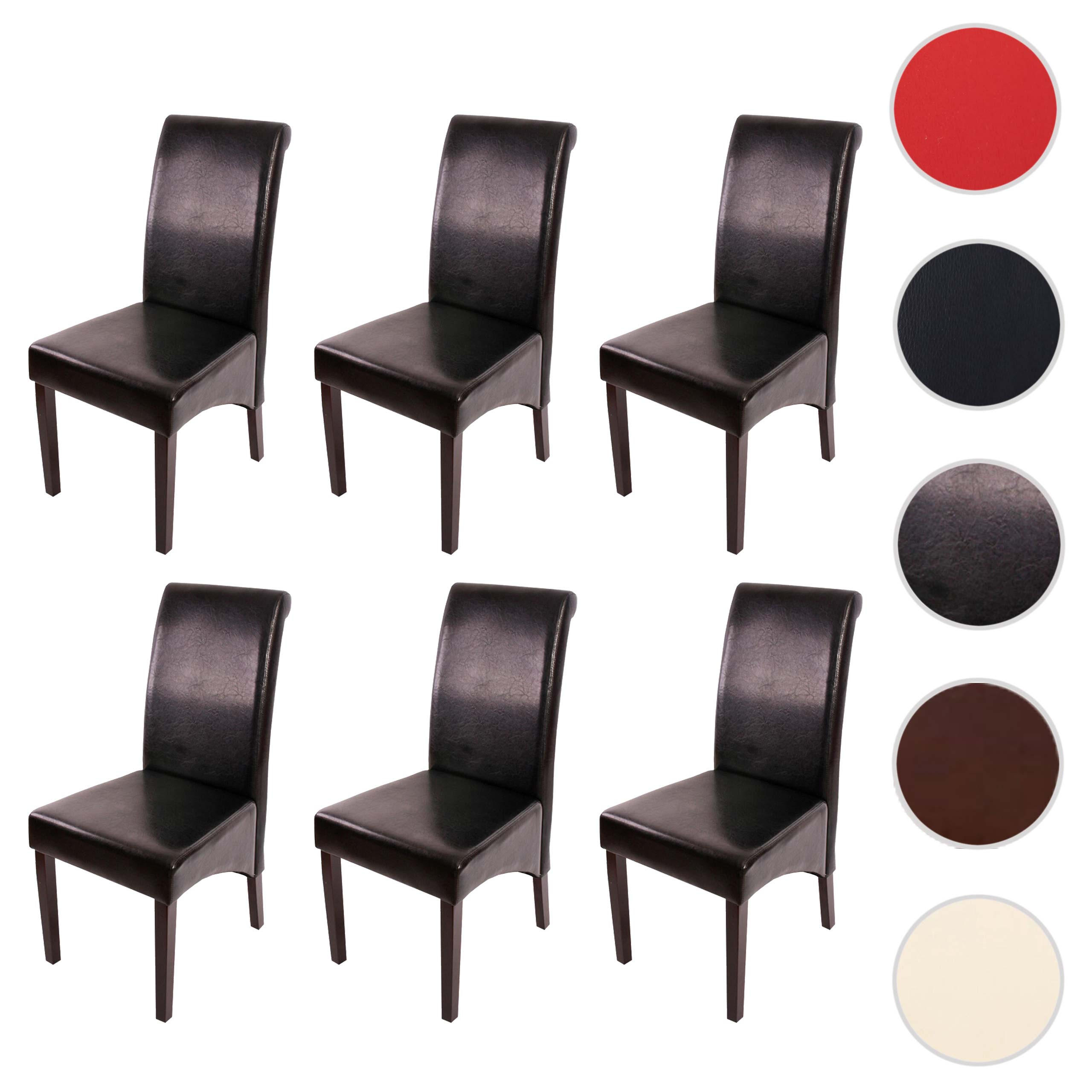 ESSZIMMERSTUHL Schwarz 6er-Set - Schwarz, Leder (46/99/50cm) - MCW