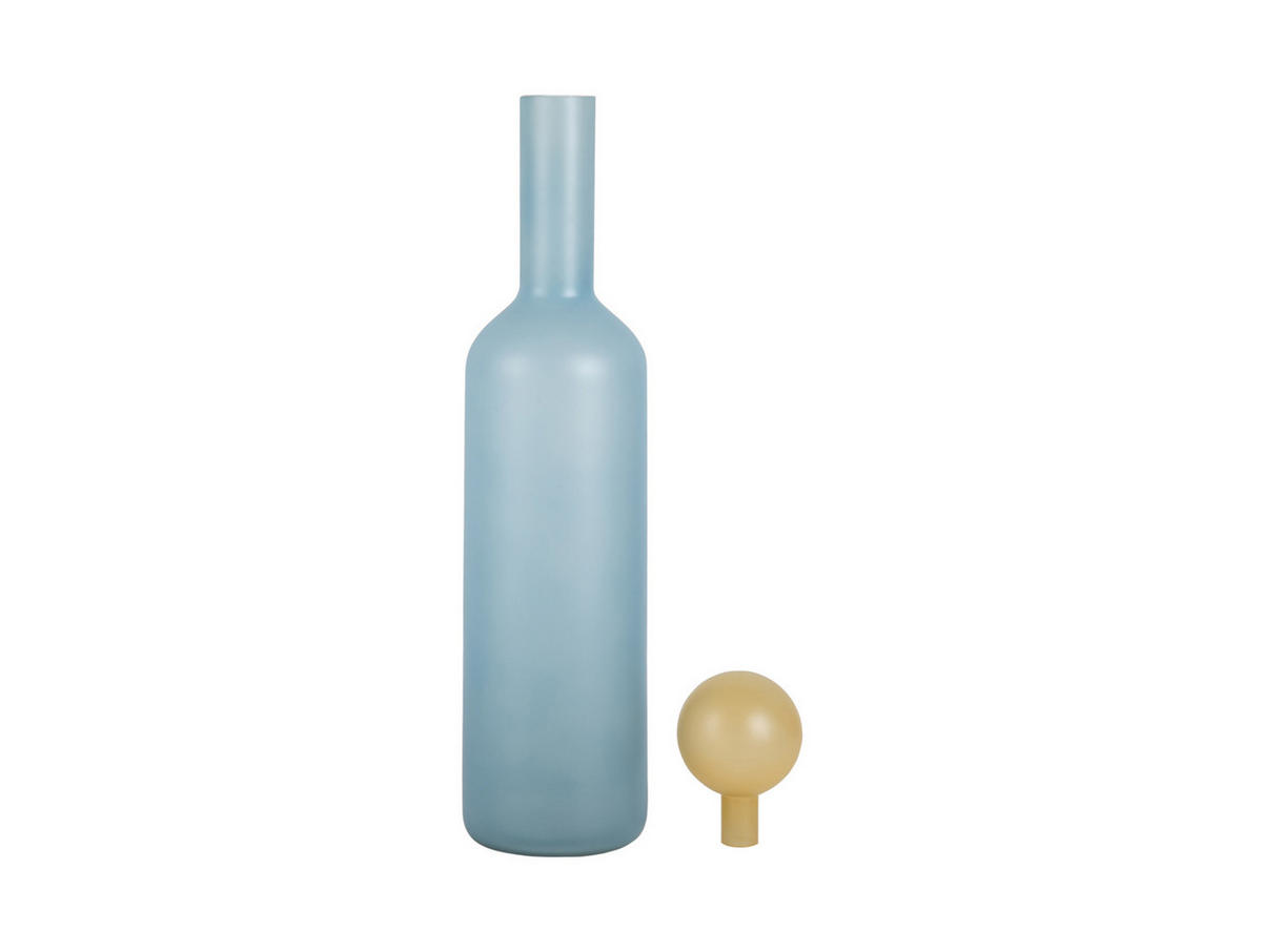 VASE Alegre Botellin 11/11/52 cm - Blau, Glas (11/52cm) - Present Time