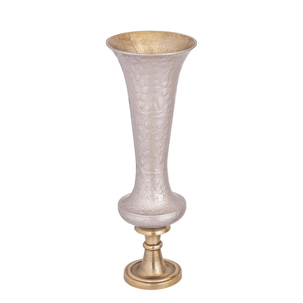 TOPF Lysse Grau 28/28/79cm - Grau, Metall (79cm) - PTMD Collection