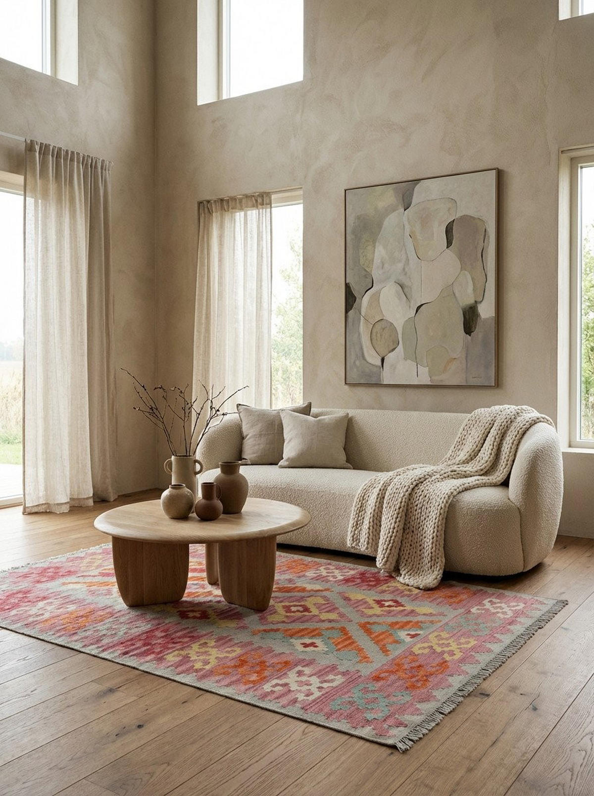 HANDWEBTEPPICH Kelim Gashgai Beige 170/119 cm Schurwolle - Beige, Textil (119/170cm) - Looma