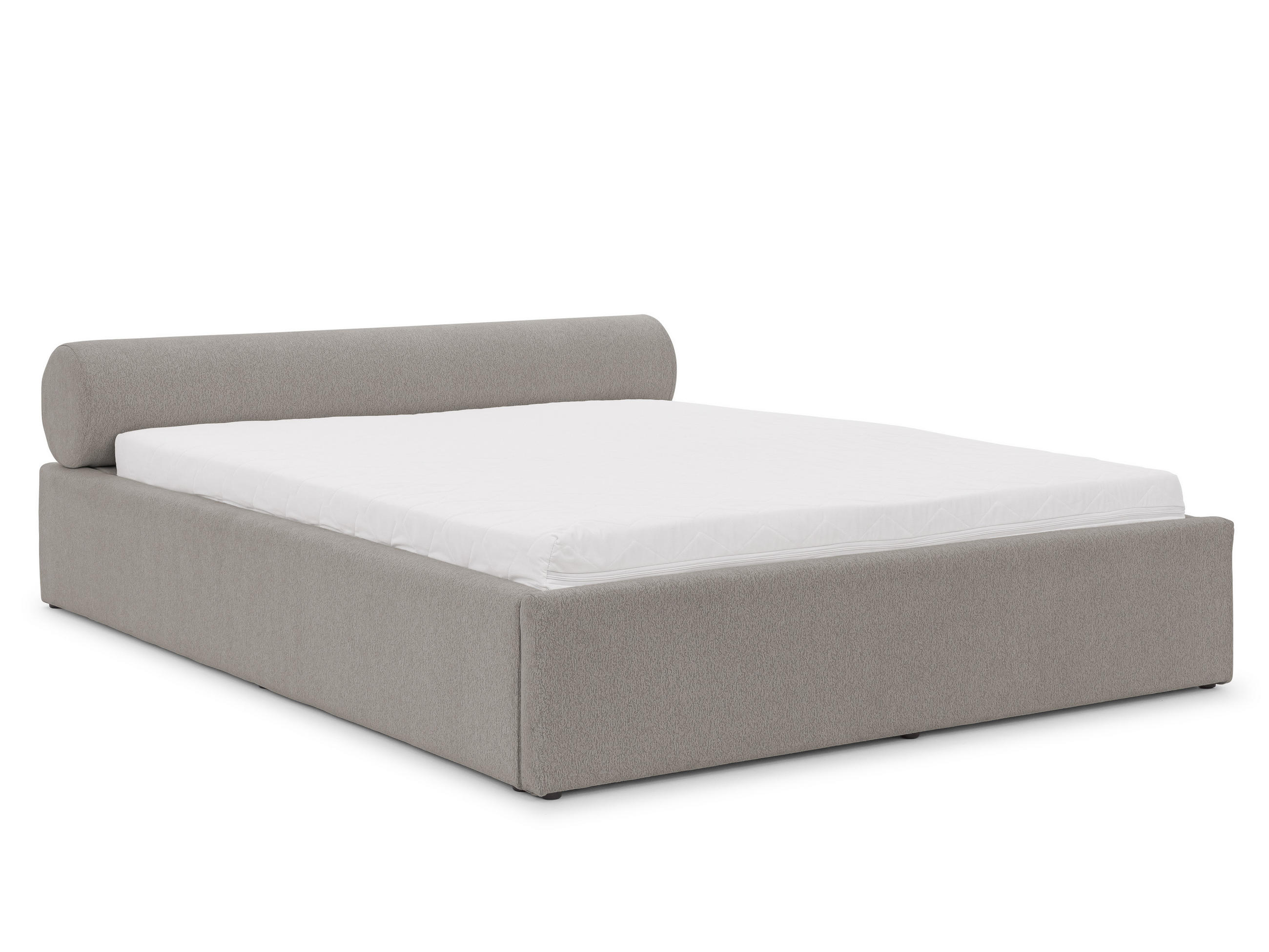 S-Style ČALOUNĚNÁ POSTEL 180/200 cm Josy v designovém vzhledu s úložným prostorem a lamelovým roštem, v šedé chenille látce