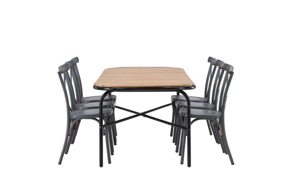 GARTENSET dunkelgrau - Dunkelgrau, Holzwerkstoff - ebuy24