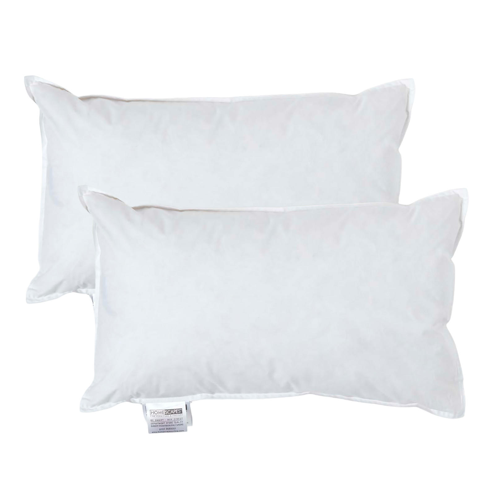 FÜLLKISSEN 2er-Set, Federkissen 30/50 cm - Weiß, Textil (30/50cm) - Homescapes