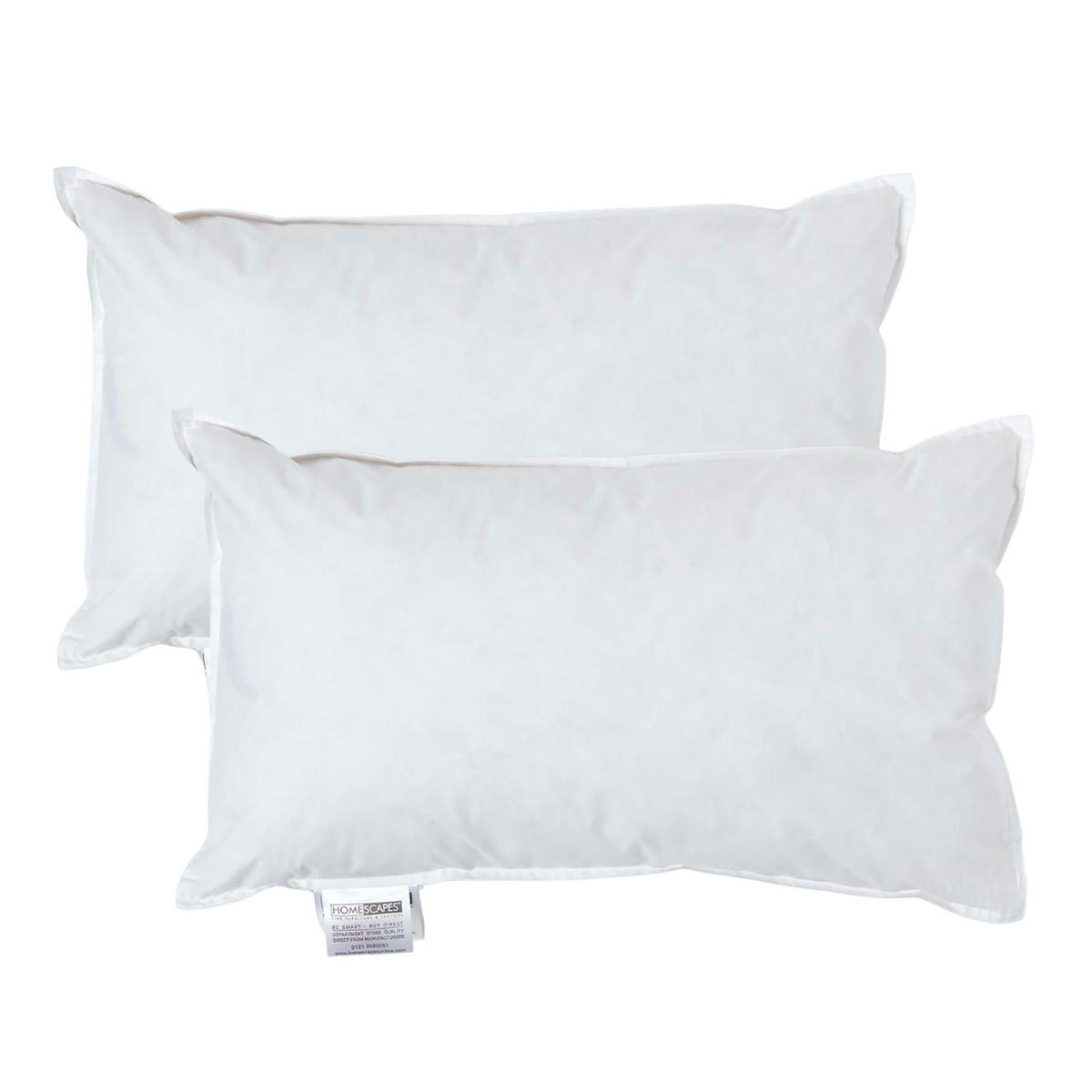 FÜLLKISSEN 2er-Set, Federkissen 30/50 cm - Weiß, Textil (30/50cm) - Homescapes