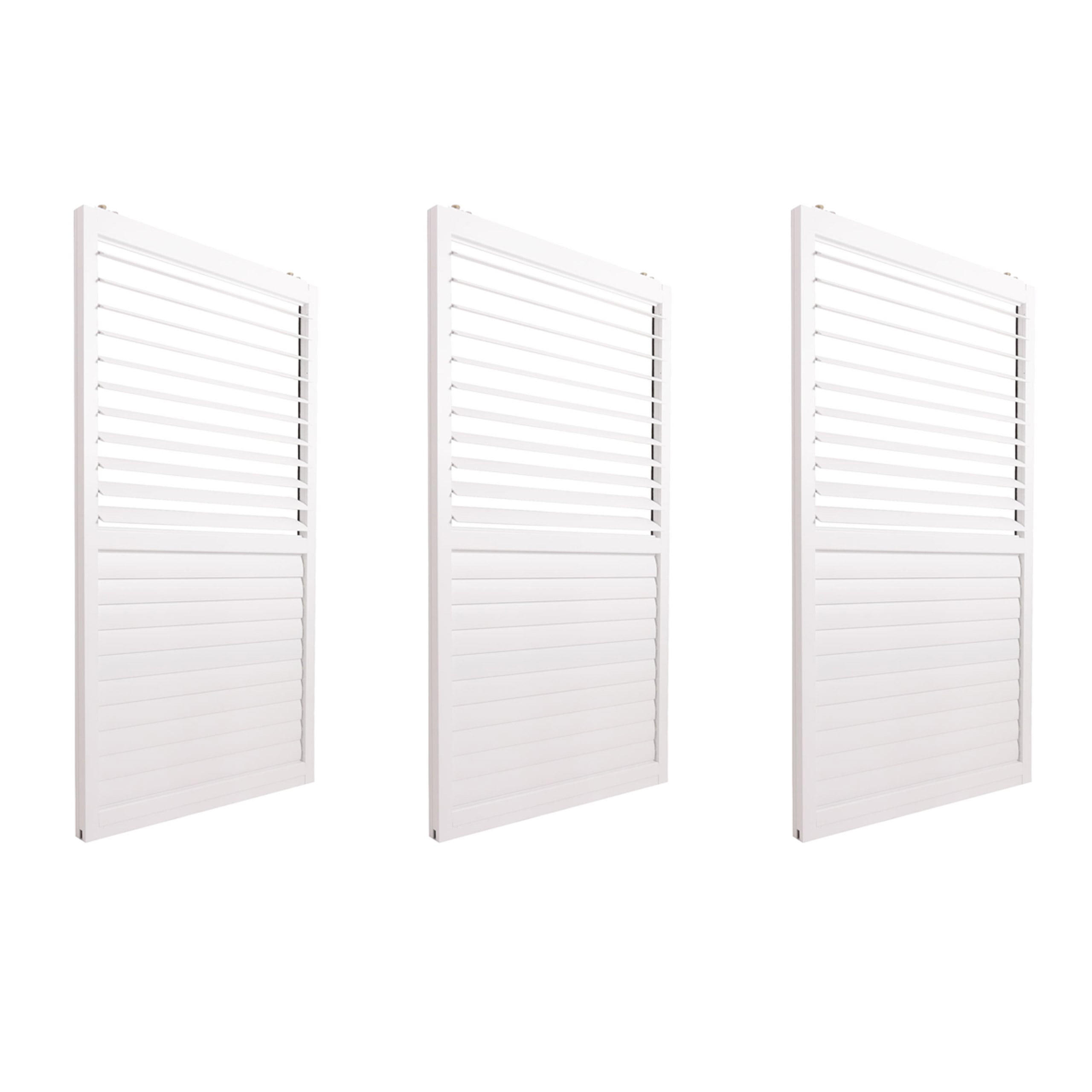 SCHIEBETÜR 3er-Set für Pergola 206x272cm Weiß - Weiß, Metall (272/206/11cm) - BERLINLODGE