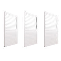SCHIEBETÜR 3er-Set für Pergola 206x272cm Weiß - Weiß, Metall (272/206/11cm) - BERLINLODGE