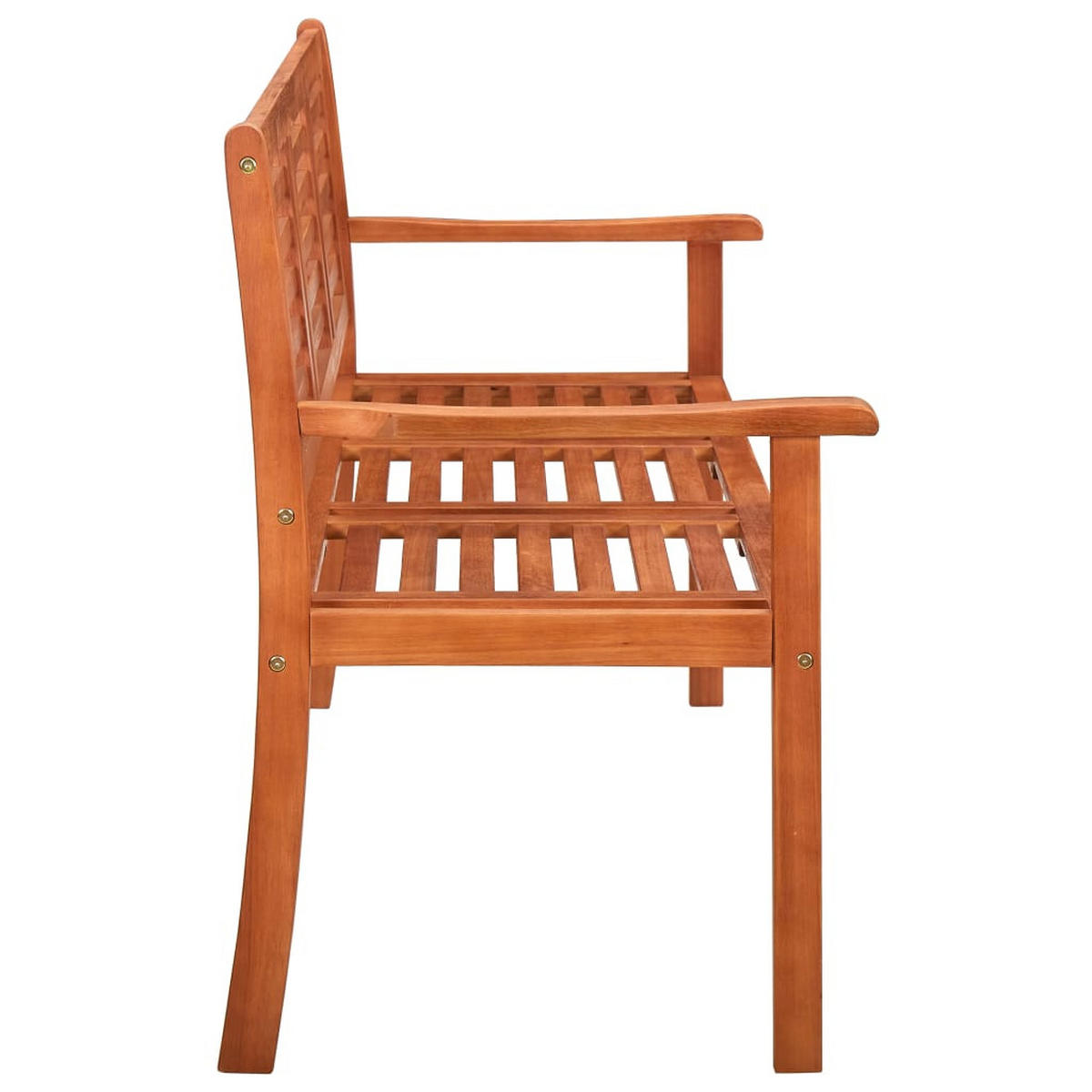 3-SITZER-GARTENBANK mit Auflage 150 cm Massivholz Eukalyptus - Anthrazit, Holz (150/89/60cm) - furnicato