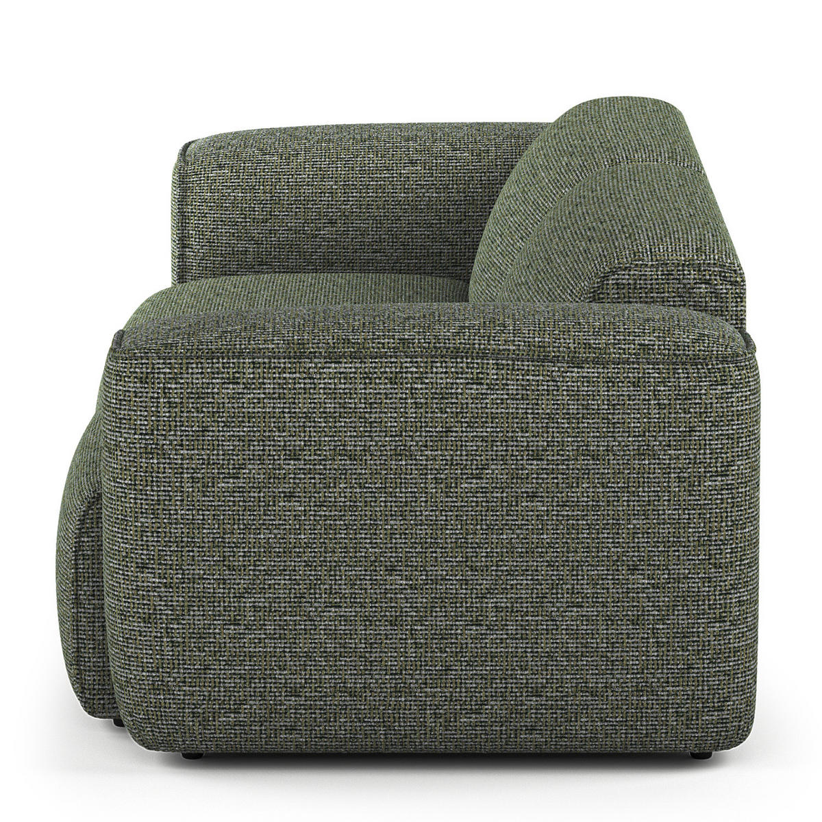 3-SITZER SOFA - Schwarz/Grün, Kunststoff/Textil (251/71/102cm) - home24