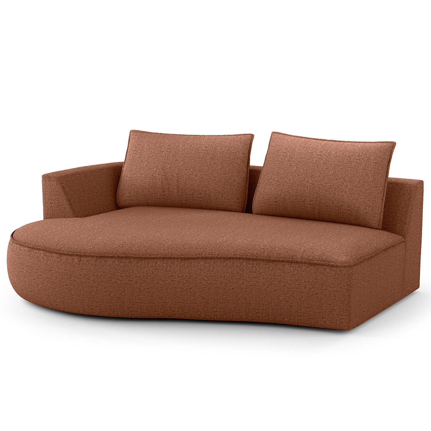 OTTOMANE - modular - Beige/Schwarz, Kunststoff/Textil (196/82/146cm) - home24