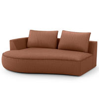 OTTOMANE - modular - Beige/Schwarz, Kunststoff/Textil (196/82/146cm) - home24