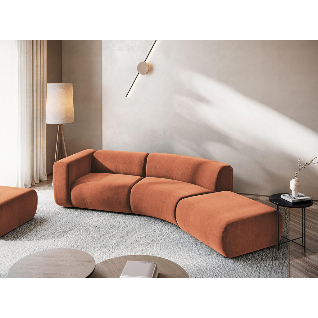 Thumbnail - Makamii Ecksofa, Terra cotta, Textil, 4-Sitzer, Füllung: Schaumstoff, 335x70x166 cm, Made in EU, Wohnzimmer, Sofas & Cou...