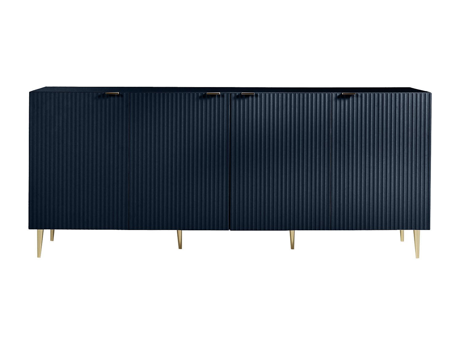 SIDEBOARD - 190 cm x 45 cm - Holz, Platte - Marineblau - YESINIA - Dunkelblau, Holz (190/80/45cm) - Vente-Unique