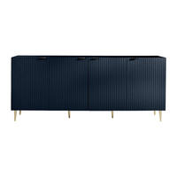 SIDEBOARD - 190 cm x 45 cm - Holz, Platte - Marineblau - YESINIA - Dunkelblau, Holz (190/80/45cm) - Vente-Unique