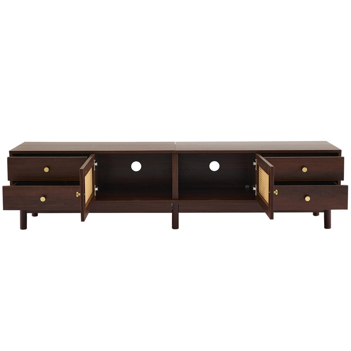 TV-MÖBEL Braun 180/35/44 cm - Braun, Holzwerkstoff/Metall (35/44/180cm) - Urban Meuble