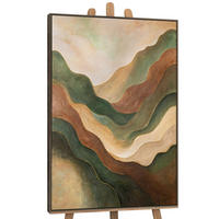 GEMÄLDE Tanz der Hügel Schattenfugenrahmen Grau 120x80 cm - Grau, Holz (120/80cm) - YS-art gallery