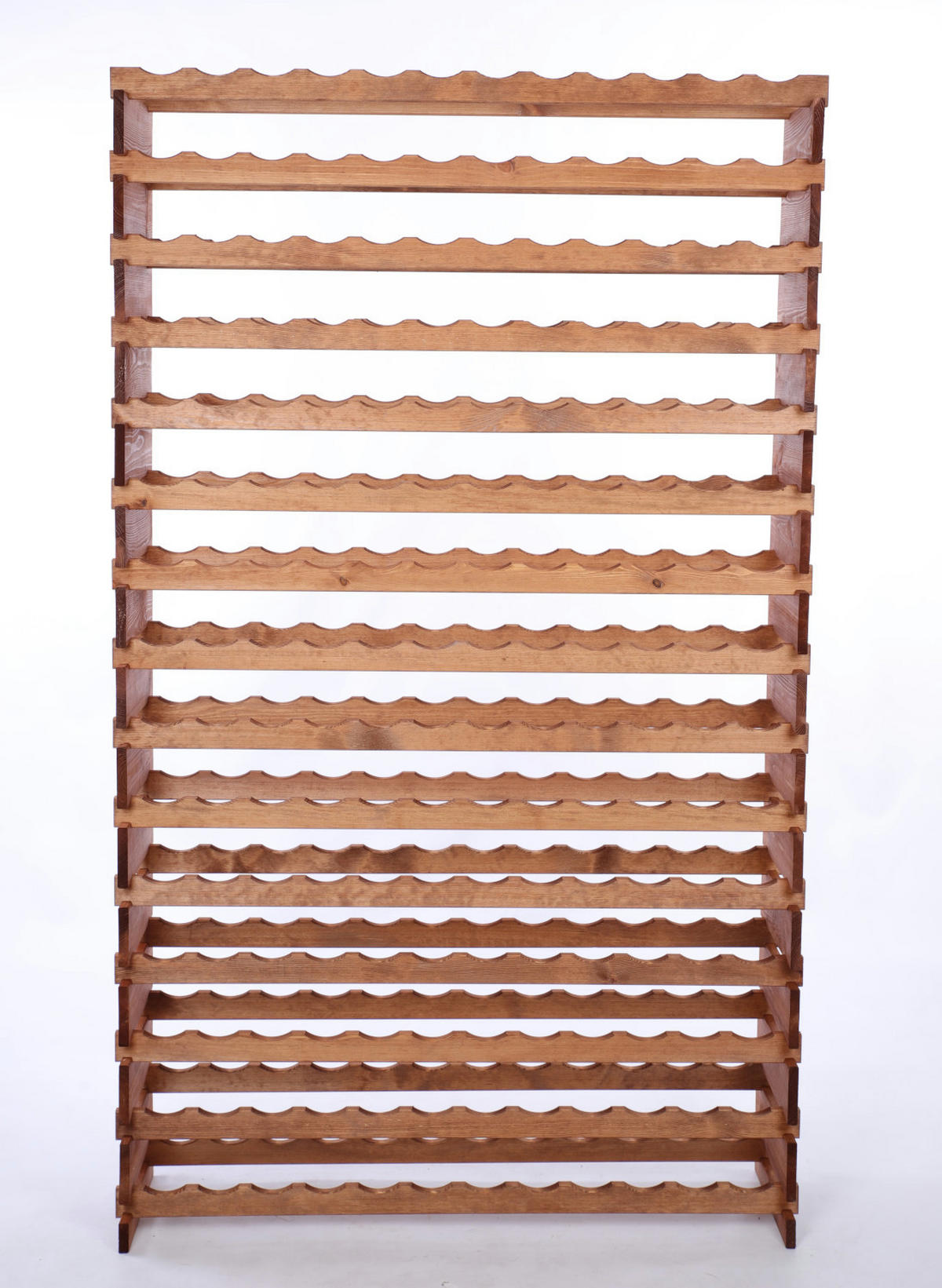 WEINREGAL VINOTECA FLEX PRO HxBxT 205x123x28cm 180 Flaschen auf 15 Ebenen Braun geölt - Braun, Holz (123/205/28cm) - PROREGAL