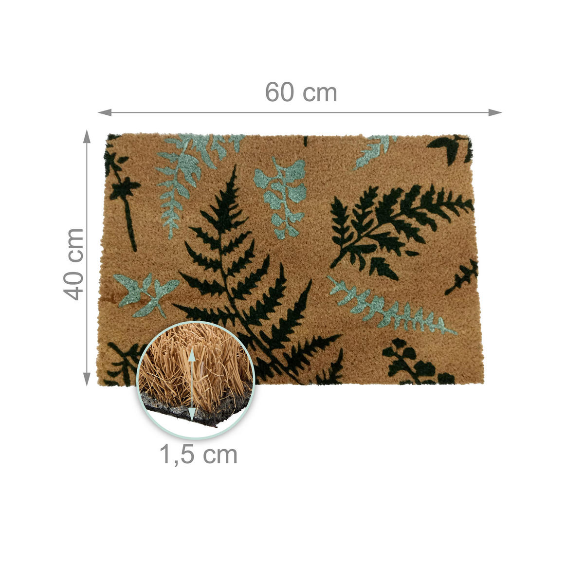 ROHOŽ - různobarevná, textil/plast (60/40cm) - Relaxdays