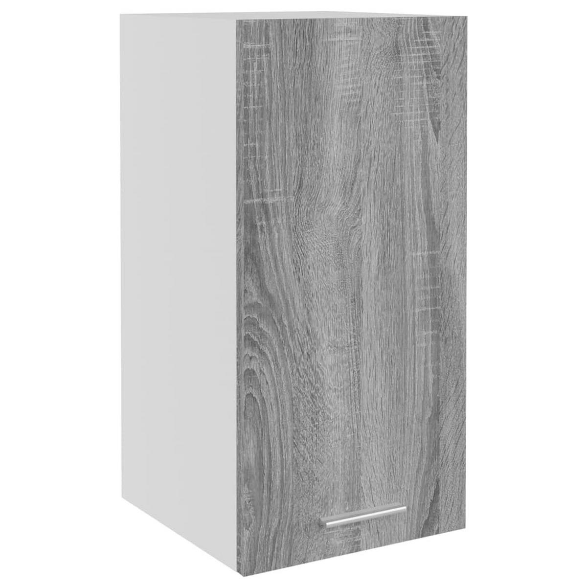 KÜCHENOBERSCHRANK Lyon mit 1 Ablage 29,5/31/60 cm aus Holzwerkstoff Grau Sonoma Dekor - Grau/Silbereichenfarben, Holz/Metall (29.5/61/31cm) - vidaXL