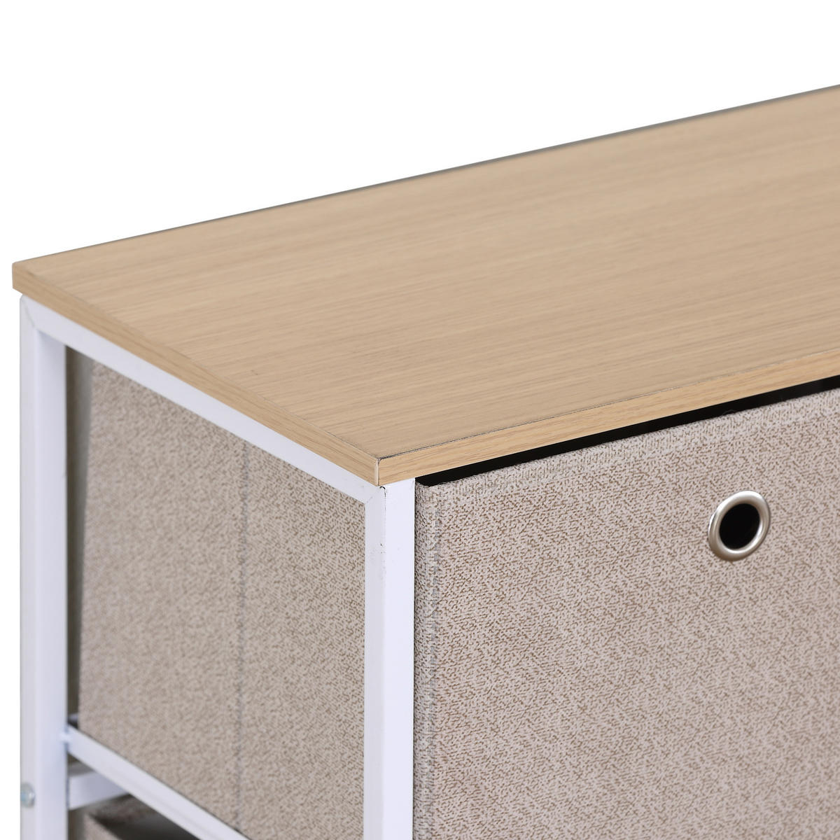 SIDEBOARD Beige 29/100/50 cm - Beige, Metall (29/50/100cm) - Mobili Rebecca