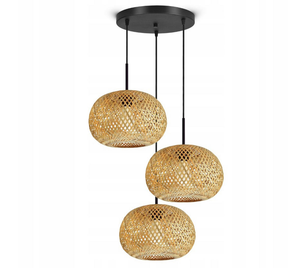 PENDELLEUCHTE BOHO - Beige, Holz/Metall (48/48/100cm) - kiki design