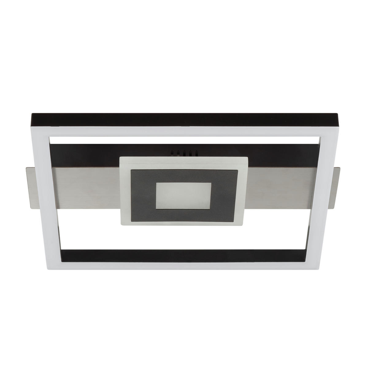 LED DECKENLEUCHTE Baldo Schwarz/Eisen 29,5/27,5/5 cm - Multicolor, Metall (29.5/27.5/5cm) - Brilliant