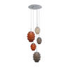 GALERIELEUCHTE Echos 5-flammig Mehrfarbig Ø 18/25cm - Multicolor/Weiß, Glas (18/18/20cm) - s.luce