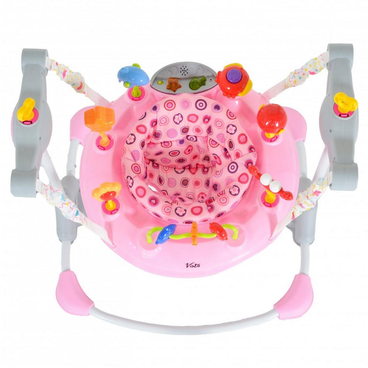 LAUFLERNHILFE Vista rosa pink mit Spielcenter, Musik, Licht, MP3-Anschluss, Höhe einstellbar - Rosa, Kunststoff (60/92/72cm) - Moni