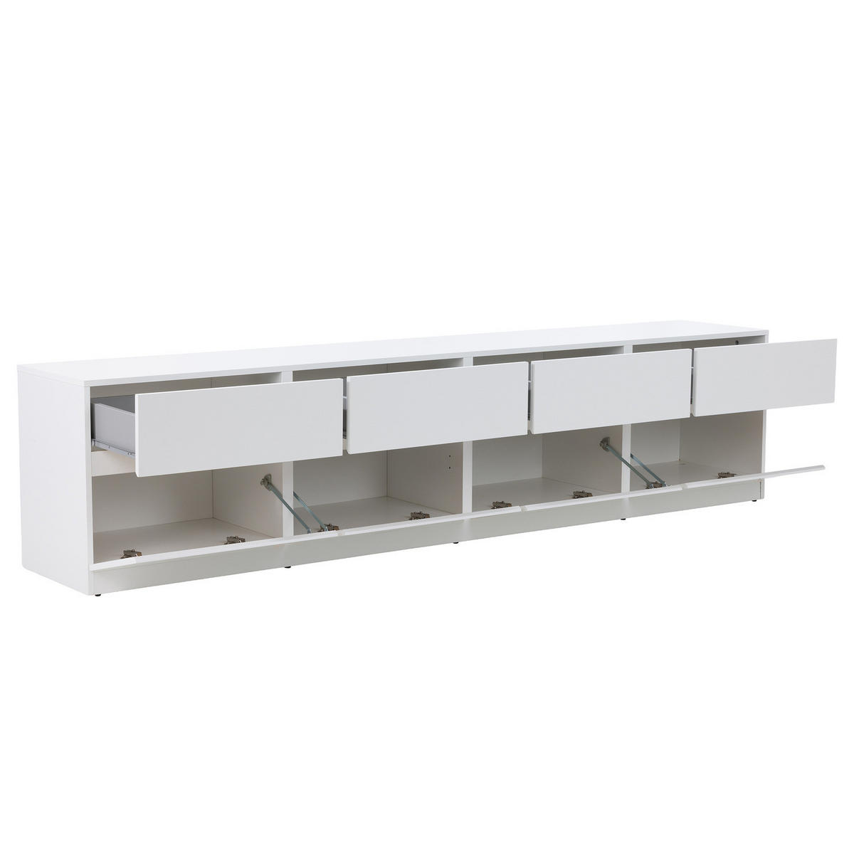 TV-LOWBOARD - Spanplatte - Weiß, Holzwerkstoff (225/53/40cm) - home24