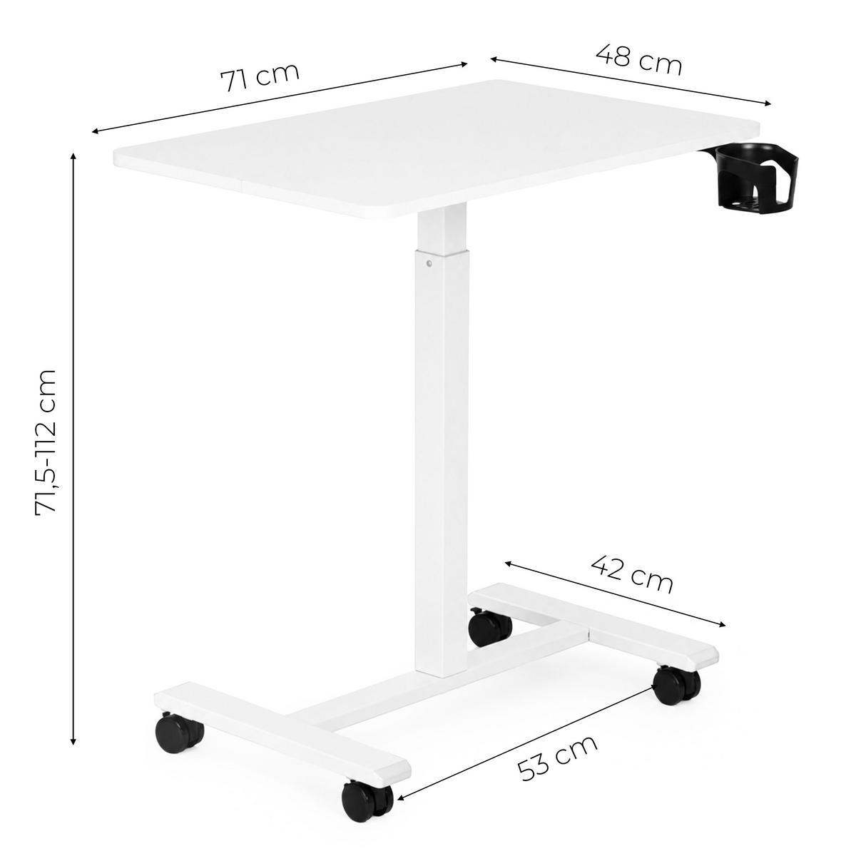 SCHREIBTISCH MILO Weiß - Weiß, Holzwerkstoff (48/71/71.5cm) - Mat-Haus