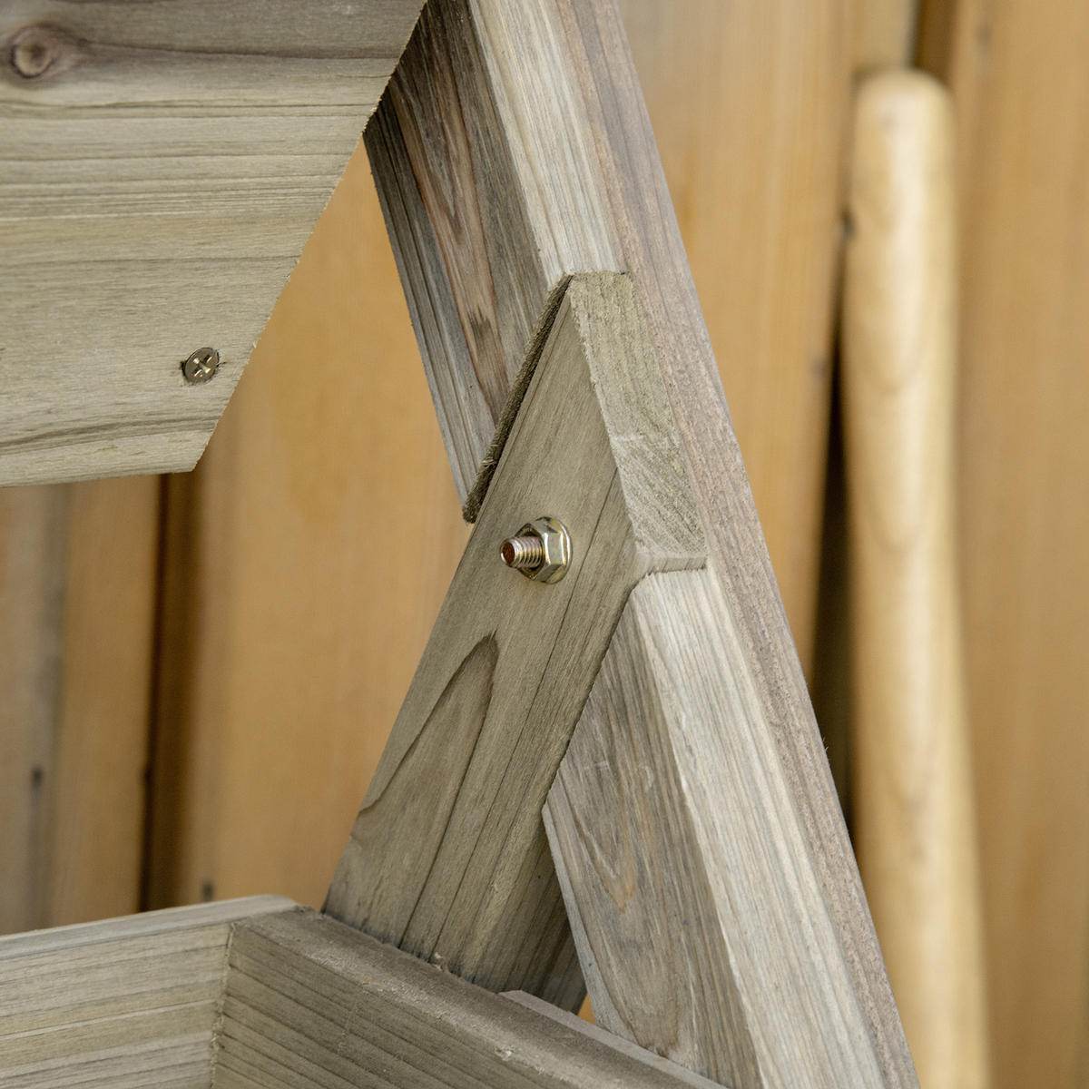 HOCHBEET DE-05334 Blumentreppe, 3 Ablagen Natur - Grün, Holz (71/77/61cm) - ComfortXL