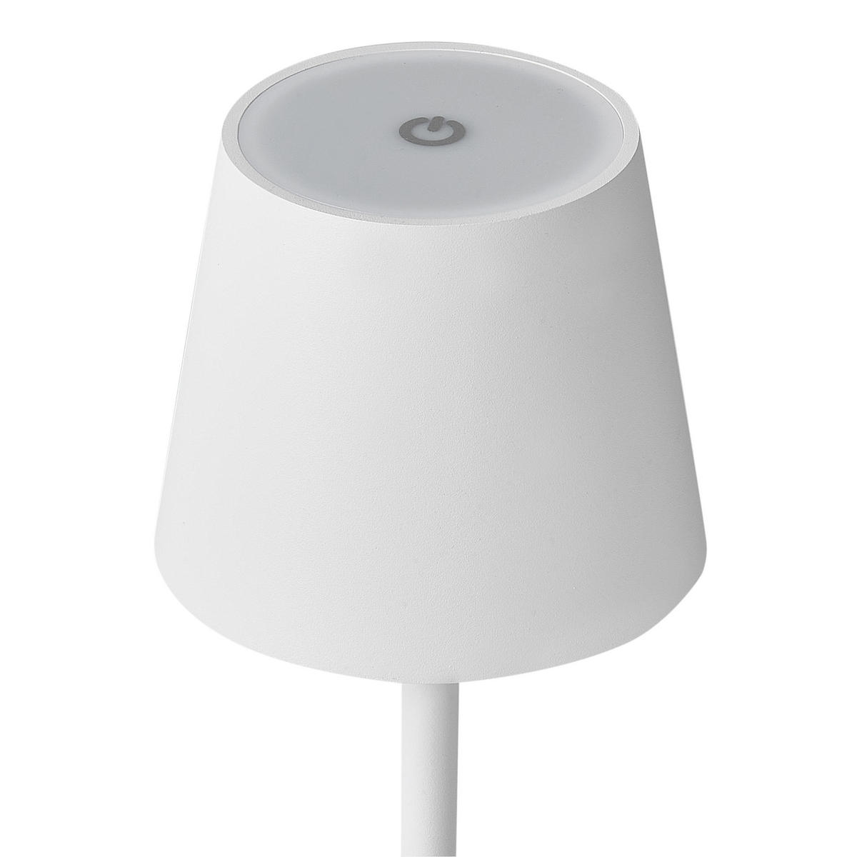LED-TISCHLEUCHTE Weiß Baceiro - Weiß, Metall (10/10/38cm) - Beliani