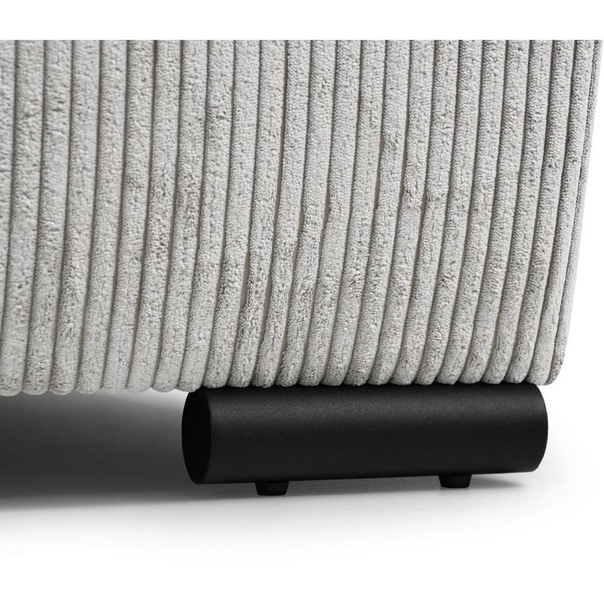 WOHNLANDSCHAFT Benny U beige - Beige/Schwarz, Textil/Metall (350/85/186cm) - Beautysofa