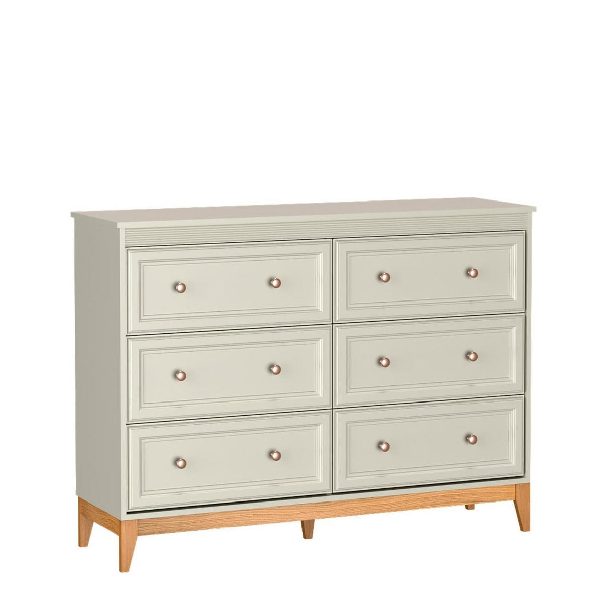 KOMMODE Windsor Kaschmir, Schubladenkommode - Kaschmir, Holzwerkstoff (136/100/41cm) - Bettso