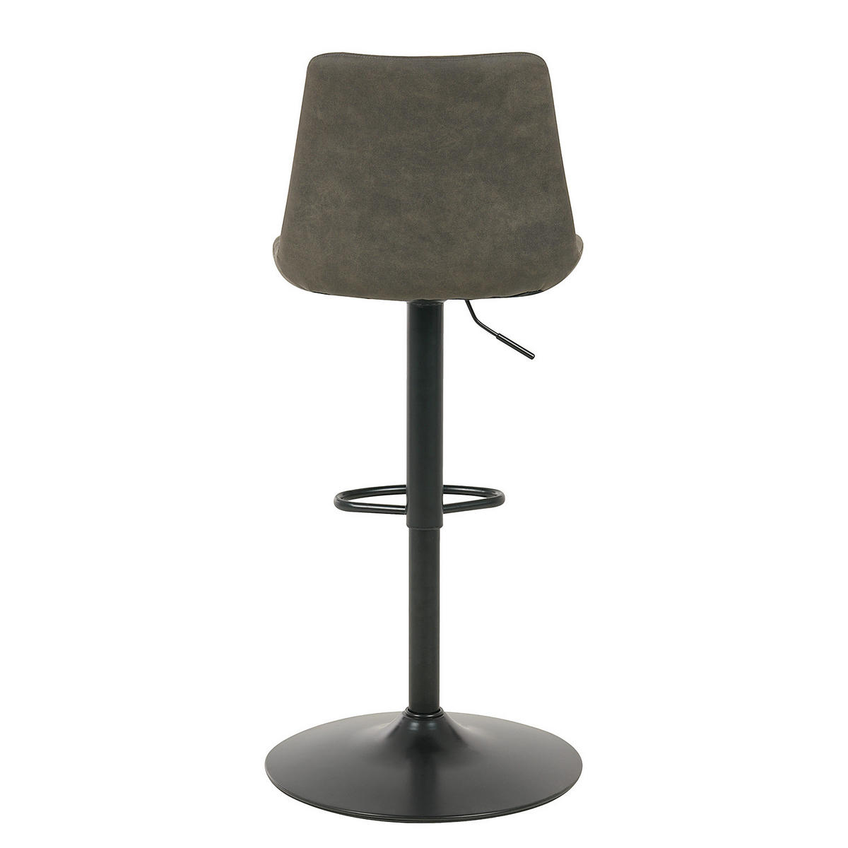 BARSTUHL (2er-Set) - Microfaser / Eisen - Vintage Grau - Grau, Textil/Metall (50/91/58cm) - home24