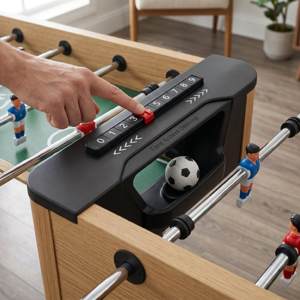 TISCHKICKER MDF Kunststoff Naturholz - Naturfarben, Holzwerkstoff (87/77/121cm) - SPORTNOW