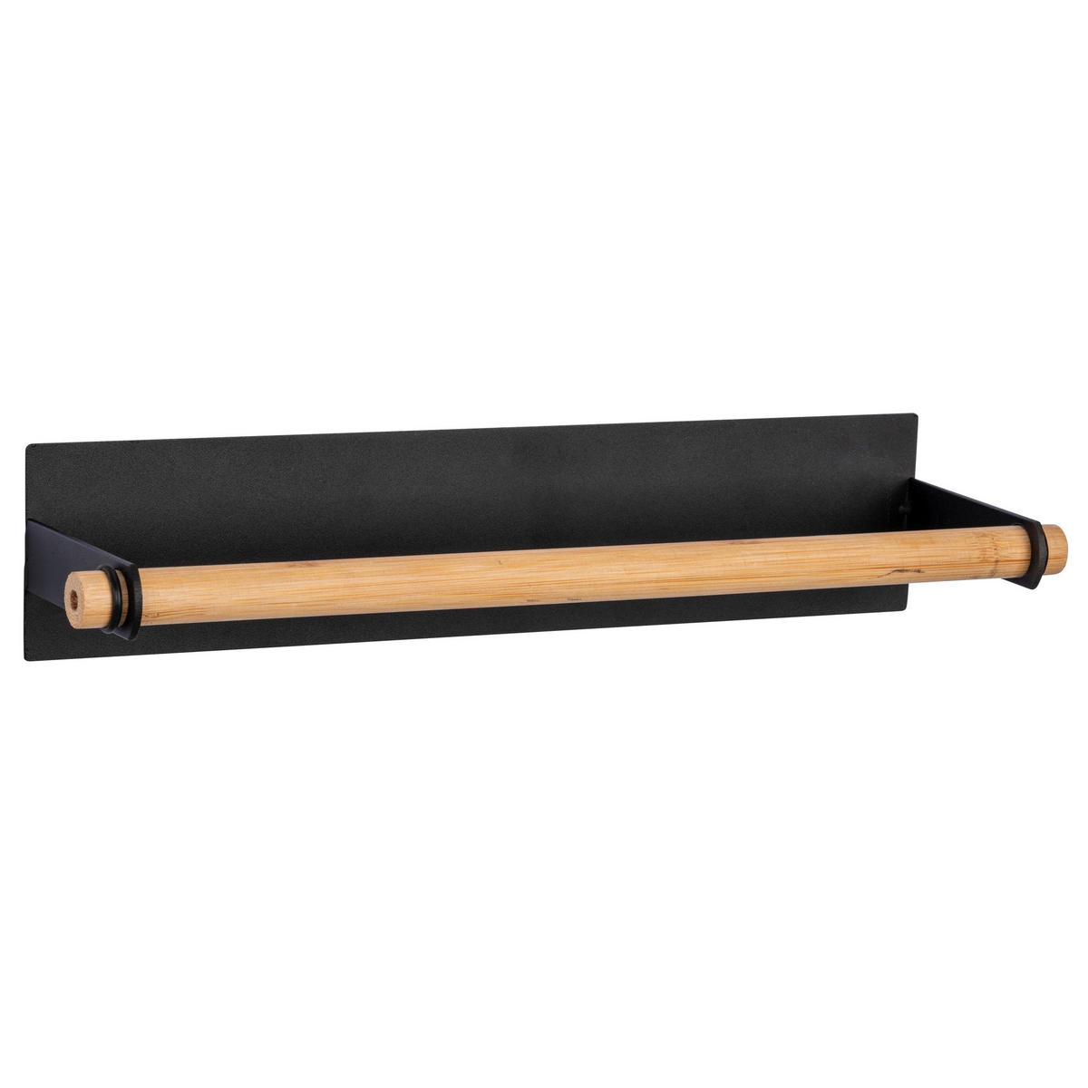 KÜCHENROLLENHALTER Magnetisch Bambus Magna 30 cm - Schwarz, Metall (30/6/8cm)