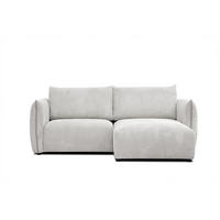ECKSOFA TAUER 3-Sitzer, weiß - Schwarz/Weiß, Holzwerkstoff/Kunststoff (206/173cm) - Courtois Laville