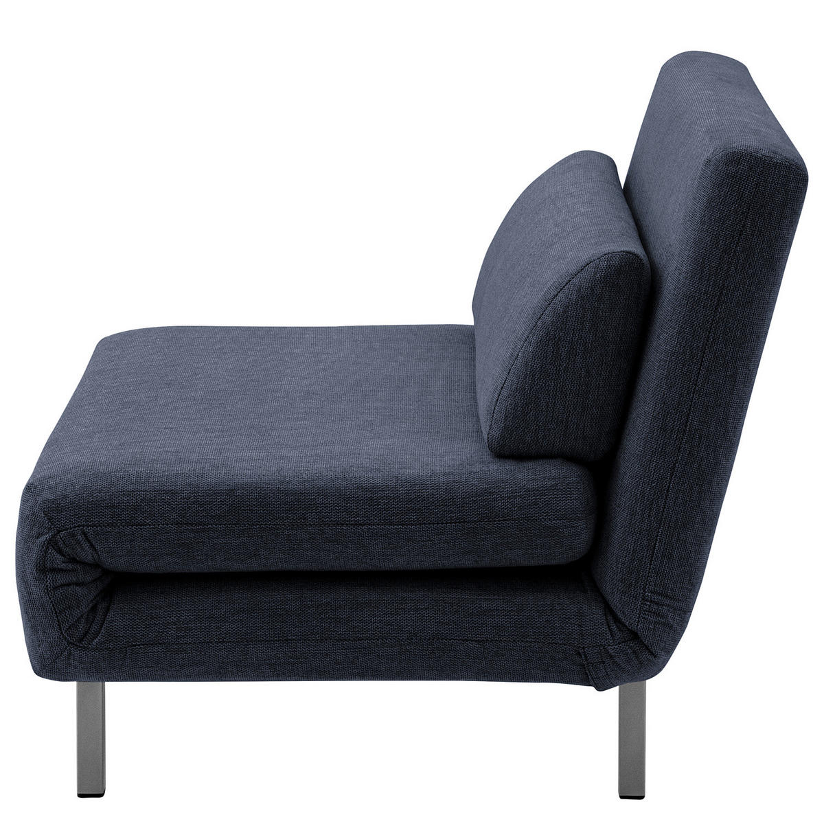 SCHLAFSESSEL - Blau/Silberfarben, Textil/Metall (92/78/85cm) - home24