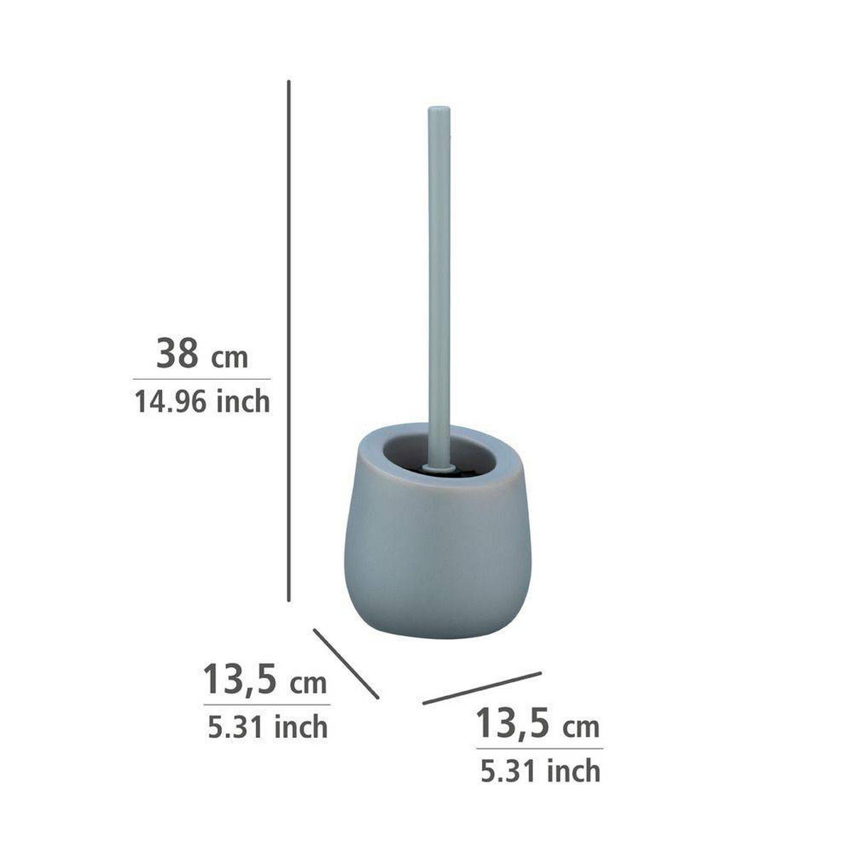WC-BÜRSTE Badi 13,5/13,5/38 cm - Grau, Keramik (13.5/38/13.5cm) - Wenko